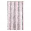 Fly Screen Curtain Silver Grey and Pink 100x220 Cm Chenille