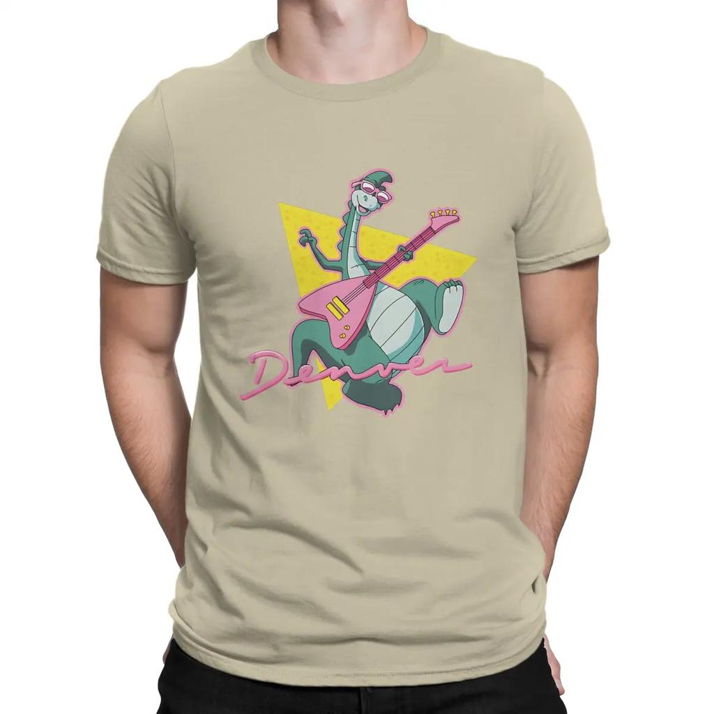 The Last Dinosaur T-Shirt Men Denver Vintage Cotton Tees Crew Neck Short Sleeve T Shirt Birthday Gift Clothes