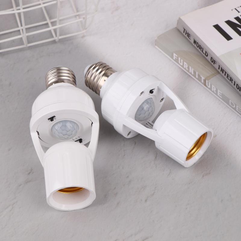 E27 Socket Converter With Pir Motion Sensor Led Lamp Base Intelligent Switch Light Bulb Holder Ac 85-265V Dimming Delay Control