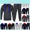 Luxuriös warmes Herren-Trainingsanzug-Set mit Fleece-Zip-Hoodie und Jogginghose