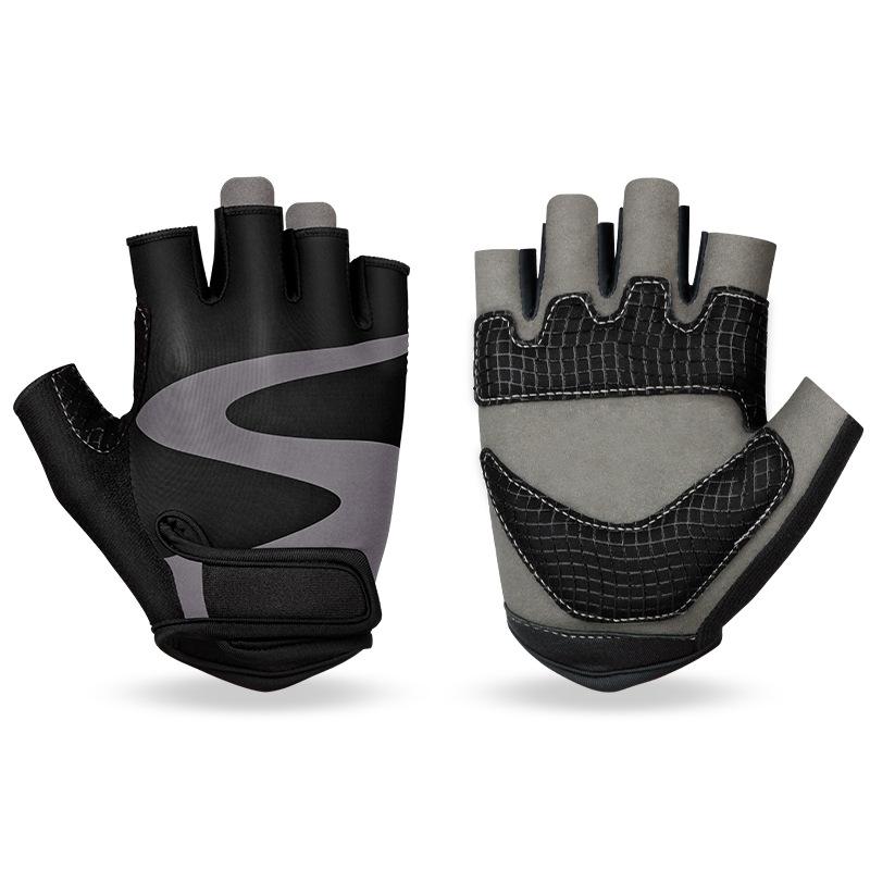 Outdoor Cycling Gloves Half Finger Anti Slip Shock Absorption Men and Women Road Bicycle Yoga Dumbbell Sports Fitness Gloves