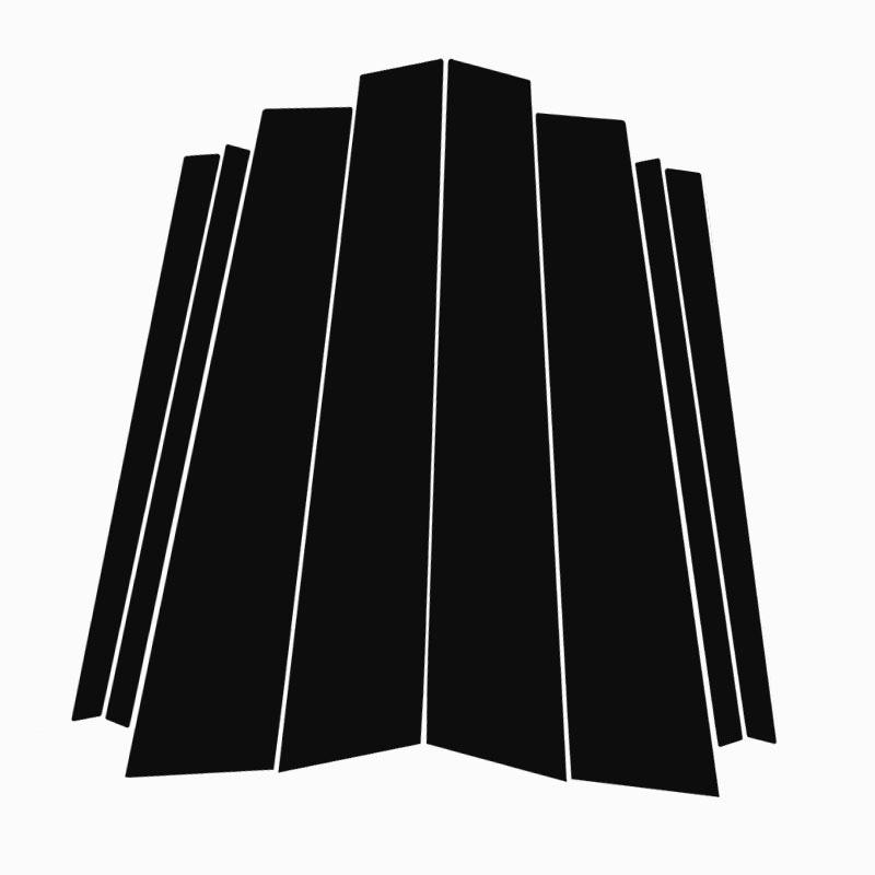 

8 шт. глянцевых черных автомобильных дверей, окон, стоек, стойки, декоративные наклейки, подходят для Skoda Kodiaq 2017-2024