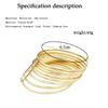 Chic Gold Color Women Bangle Algeria African Indian Wedding Jewelry 8pcs Thin Bangle Sets Bridal Bijoux Brand Design