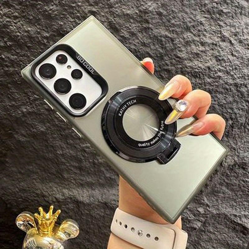 Módní matné tvrdé silikonové pouzdro Armor pro Samsung Galaxy S24 Ultra S23 S22 magnetický držák nárazuvzdorný ochranný kryt