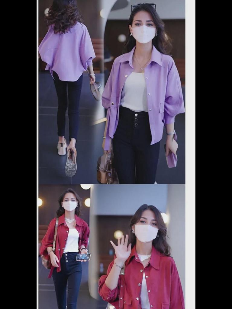 Women's Bat Sleeve Cardigan: 2025 Spring/Autumn Trend, High-End Street Style, Loose Fit Top