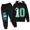 Messi Print Children's Set Sports Hoodie Pants Suit 2pcs Set Boys Girls Baby Kid Clothing Casual Fashion Autumn Winter Sportsuit