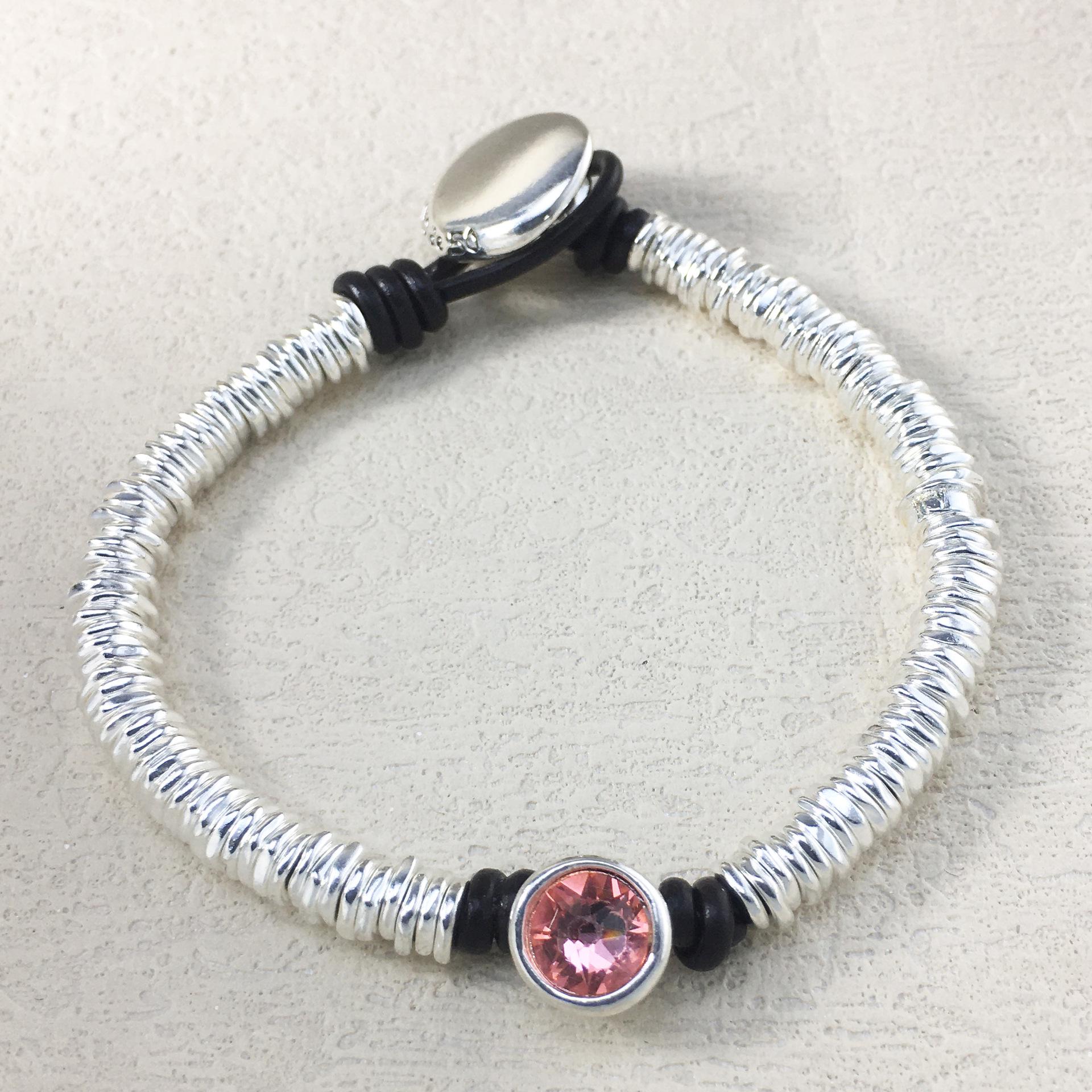 2024 UNOde50 Creative Geometric Gemstone Bracelet for Women - Romantic European  American Jewelry Gift.