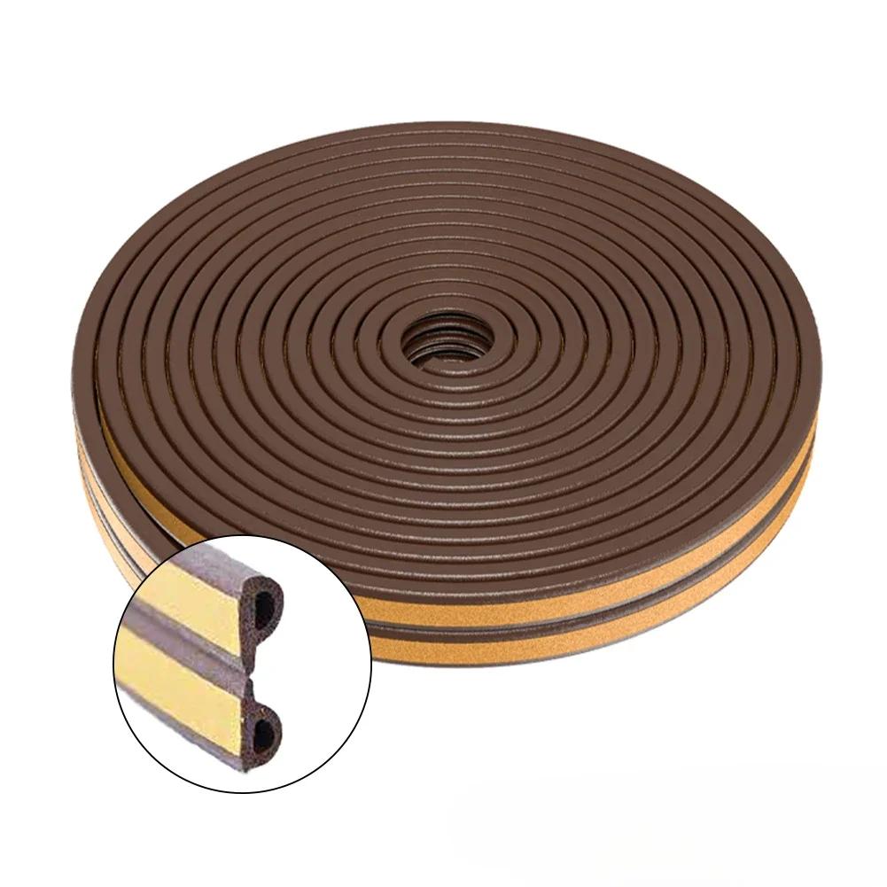 5m/10m Weather Stripping Door Seal Strip Diep Self-adhesive Draft Stopper Tape Window Insulation Noise Rubber Sealing Strip