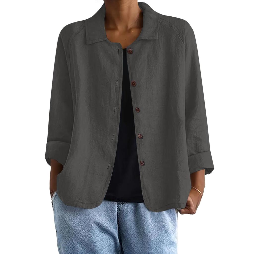 Women's Loose Fashion Collar Casual Cardigan Tops Jacket