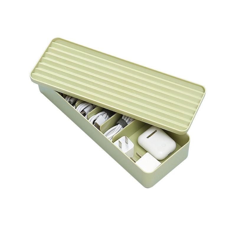 Cable Storage Box Colorful Plastic Data Line Storage Container Desk Stationery Makeup Organizer Key Jewelry Box Office Holder