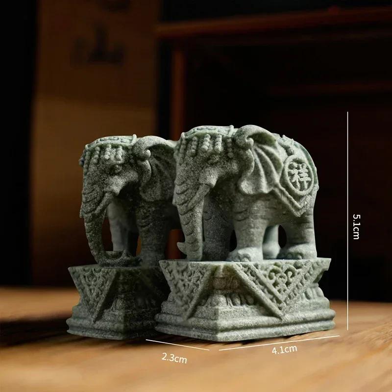 Coppia di Fu Foo Dog Statue di Pietra Guardiane Leoni Statuette Decorative Cinesi Feng Shui Ornamento da Scrivania Decorazione per Casa Soggiorno Bar Caffetteria