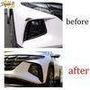 2PCS For Hyundai Tucson -2024 Black Glossy Front Head Light Lamp Frame Trim