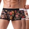 Men's Lace Sexy Underwear U Convex Transparent Appeal Underwear Boxer Shorts Europeanan Style