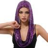 Lace Sequin Hooded Headscarf Breathable Lace Head Cover New Pullover Hat  Costume Accessories