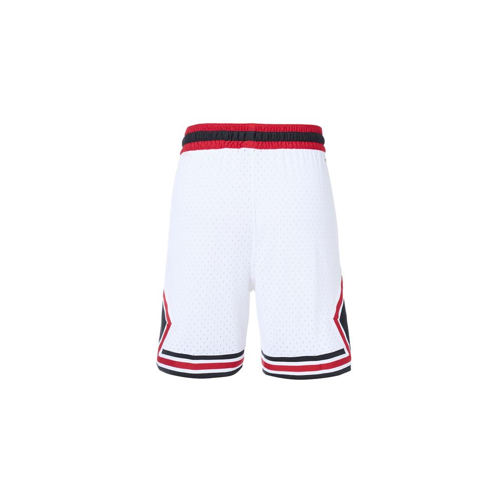 Jordan Letter Logo Print Striped Colorblock Drawstring Straight-Leg Sports Shorts Men Bottoms White FD5958-100