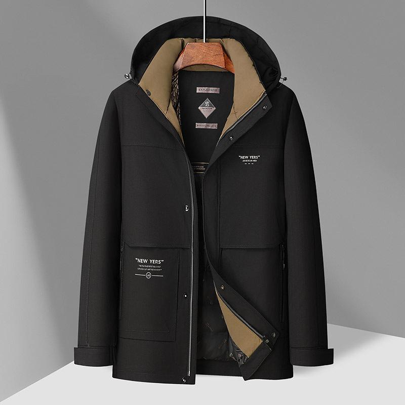 Men's Down Jacket Winter New Men's Down Jacket White Duck Down Thickened Comfortable Versatile Casual Jacket Men