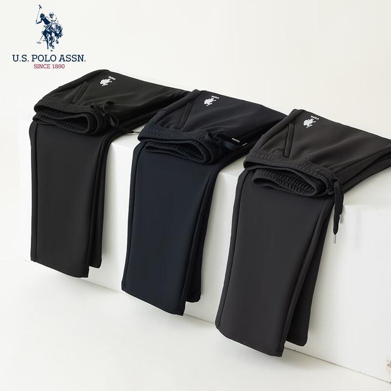 U.S. POLO ASSN. Men's Fleece-Lined Wrinkle-Free Warm Sweatpants