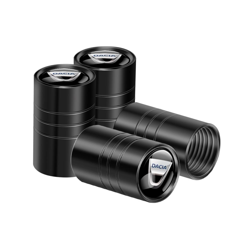 

4Pc Anti-theft Car Metal Tire Valve Air Caps Decoration Accessories For Dacia Duster Logan Sandero 2 Mcv Sandero MK Cilo Stepway