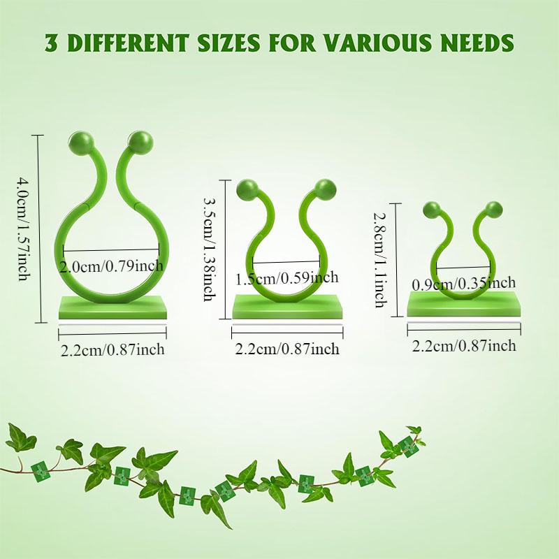 

150 шт. Настенные зажимы для вьющихся растений – Зеленые зажимы для растений, Настенный держатель для растений для лиан, Зажимы для комнатных растений и Крючки для лиан 150pcs