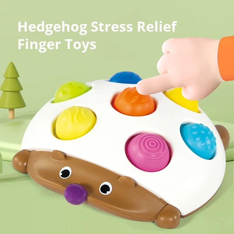 Baby Montessori Soft Fidget Sensory Toy Hedgehog Simple Dimple Tactile Developing Finger Exercise Board Toy For Baby 0 36 Month