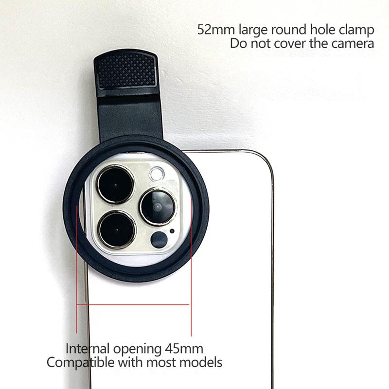 52mm Rotatable Adjustable Phone Star Filter Firelight Lens for Jewelry Accessories Night Photography Sparkling Effect Capture
