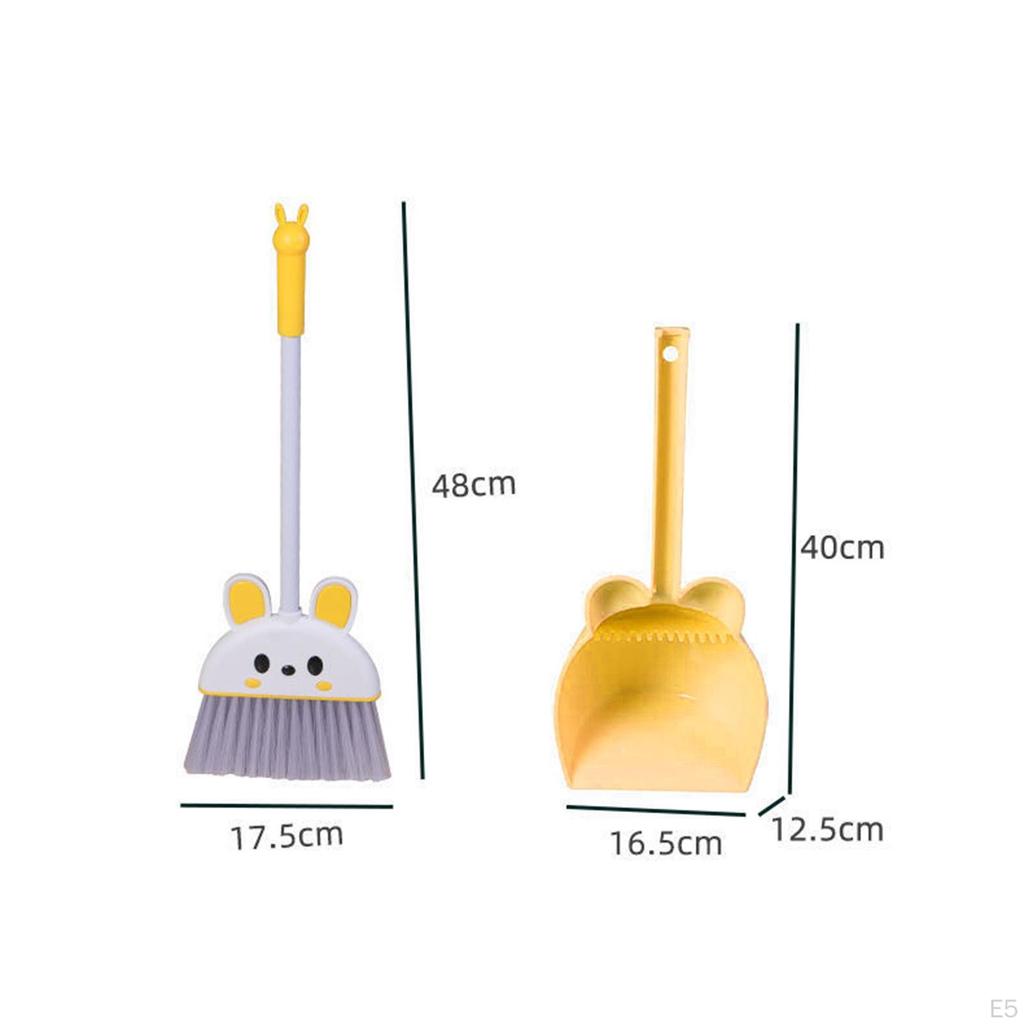 Cleaning Sweeping Play Set Small Broom and Dustpan Cute , Kids Housekeeping