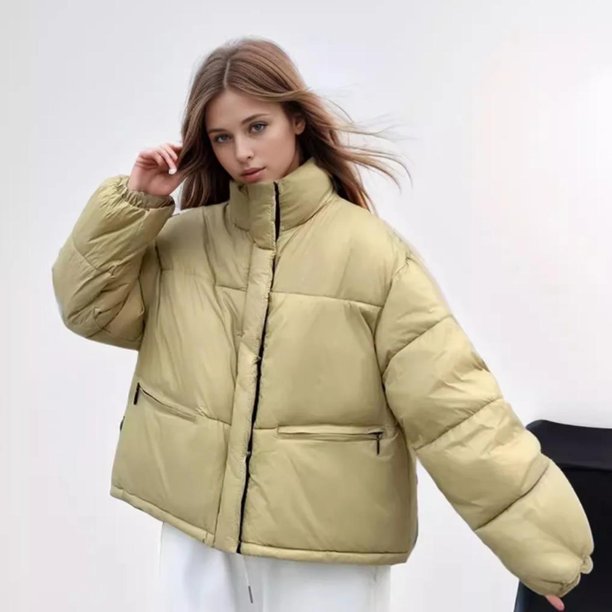 YJKDYK 2024 зимняя женская хлопковая куртка женская с чистым воротником утолщенная теплая — фото 4