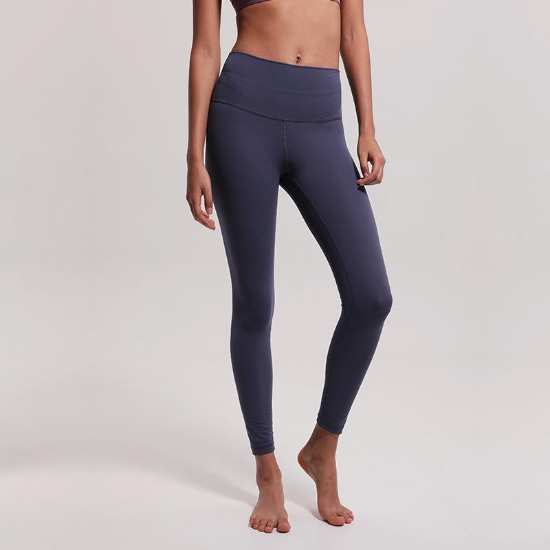 Hautfreundliche High-Waist-Yogahose für Damen - Pfirsich-Po Neun-Punkte Elastische Sportleggings