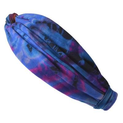 Casual Box Elastic Cross Bandana Turban Hairband for One Size Fits Size C Tie-Dye Women, Most,