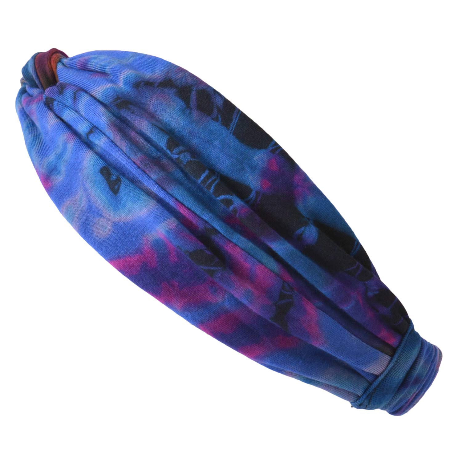 

Повседневная коробчатая эластичная повязка-тюрбан с перекрещенной лентой для одного размера, подходит по размеру C, тай-дай, женская, большая часть,