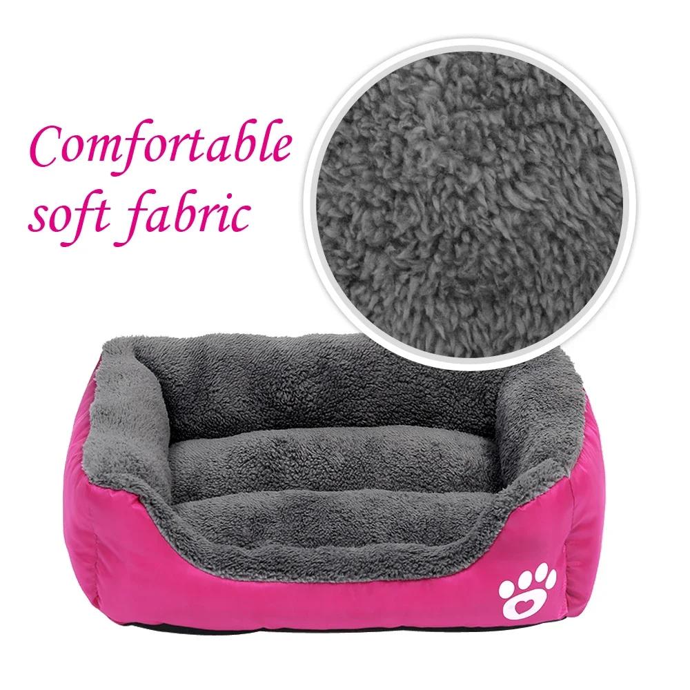 Pet Sofa Dog Bed Soft Fleece Warm Dog House Waterproof Bottom For Small Medium Large Dogs Cats Beds House