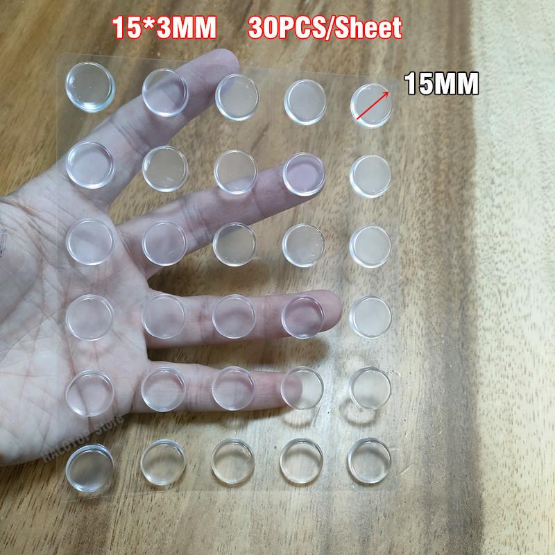 1 Sheet Self Adhesive Buffer Pads Silicone Door Stopper Cabinet Bumpers Wall Protector Furniture Refrigerator Anti-crash Pad
