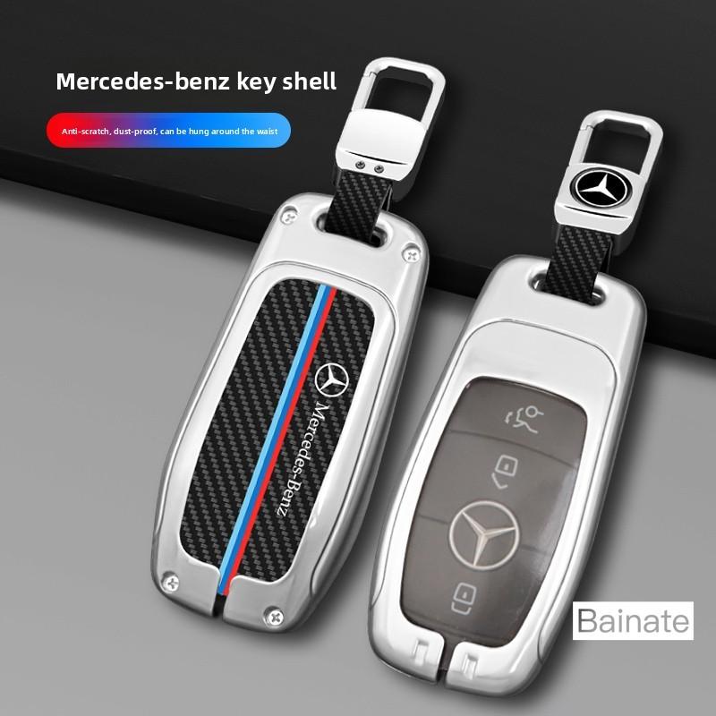For Mercedes Benz A C E S G Class GLC CLE CLA GLB GLS W177 W205 W213 W222 X167 AMG Zinc Alloy Leather Car Remote Key Cover Case