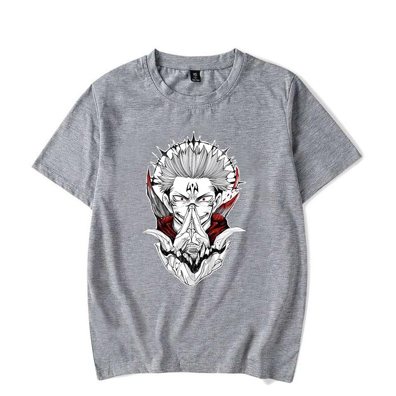 New Funny Anime Ryomen Sukuna Printing T-shirts for Women Men Summer Tee Shirt Casual Short Sleeve Round Neck Tops T-shirts