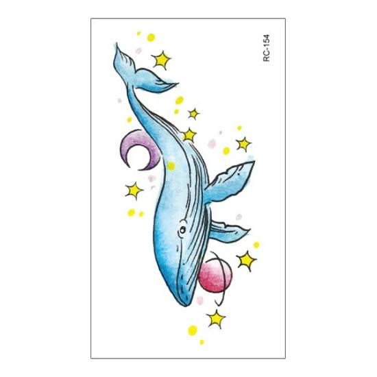 Waterproof Gradient Color Cartoon Temporary Tattoos for Men & Women