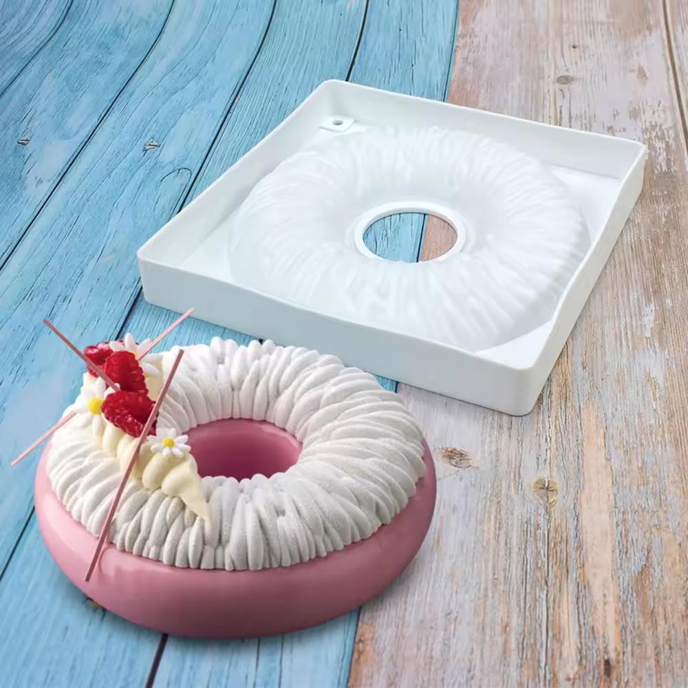 1PC Cake Mousse Dessert Silicone Mold Pastry Cake Heart Mousse Baking Household Mold Disk