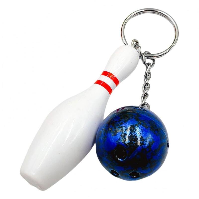 Bowling Pin Keying Car Key Chain Bowling Hanging Ornaments Keychain Sport Keychain Bag Pendant Keychain