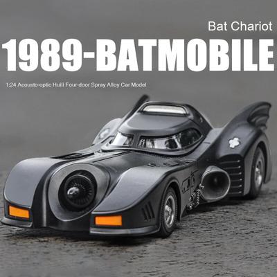 1:24 1989 Batmobile Die-cast Auto met Batman Figuur, Speelgoed voor Kinderen en Volwassenen, Zwart