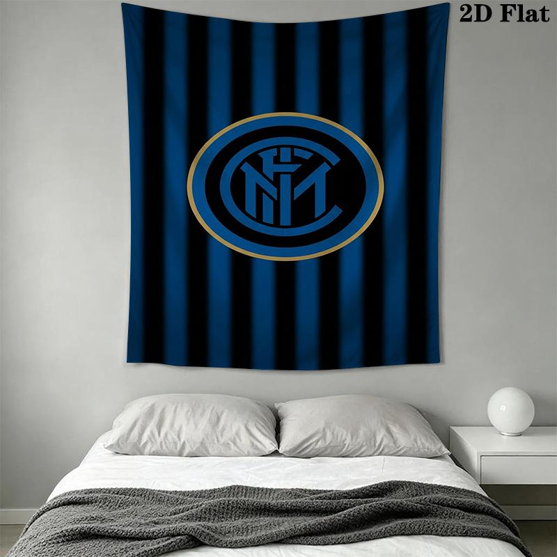 Inter Milan Iconic Crest Design Bedding 1 Duvet Cover 2 Pillowcase Without Core Christmas Birthday Gift Bedding Set