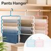 Multi-Layer Pants Rack - Space-Saving, Anti-Slip, and Adjustable Design for Organizing Clothes, Scarves, and Accessories