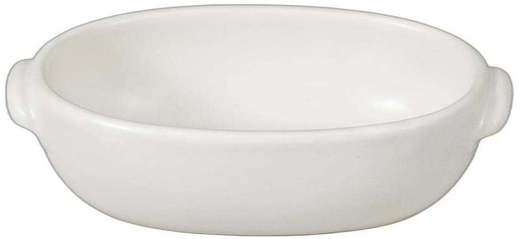White Oval Gratin Dish x x Ceramic Gratin Oven and Microwave Setomonohonpo Heat-Resistant (S) [19.5 11.5 5cm] Dish, Safe,