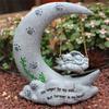 Swing On Moon Remembered Pet Memorials Stone Marker for Dogs Cats Pet Grave Headstones Tombstones Loss of Pet Gift