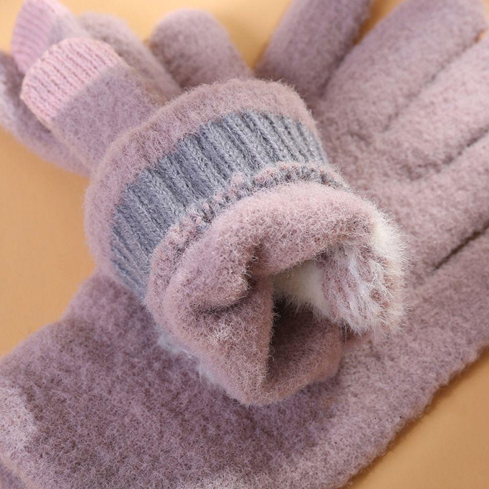 Thicken Touchscreen Gloves Wool Outdoor Cycling Gloves Fashion Knitted Wool Mittens  Outdoors