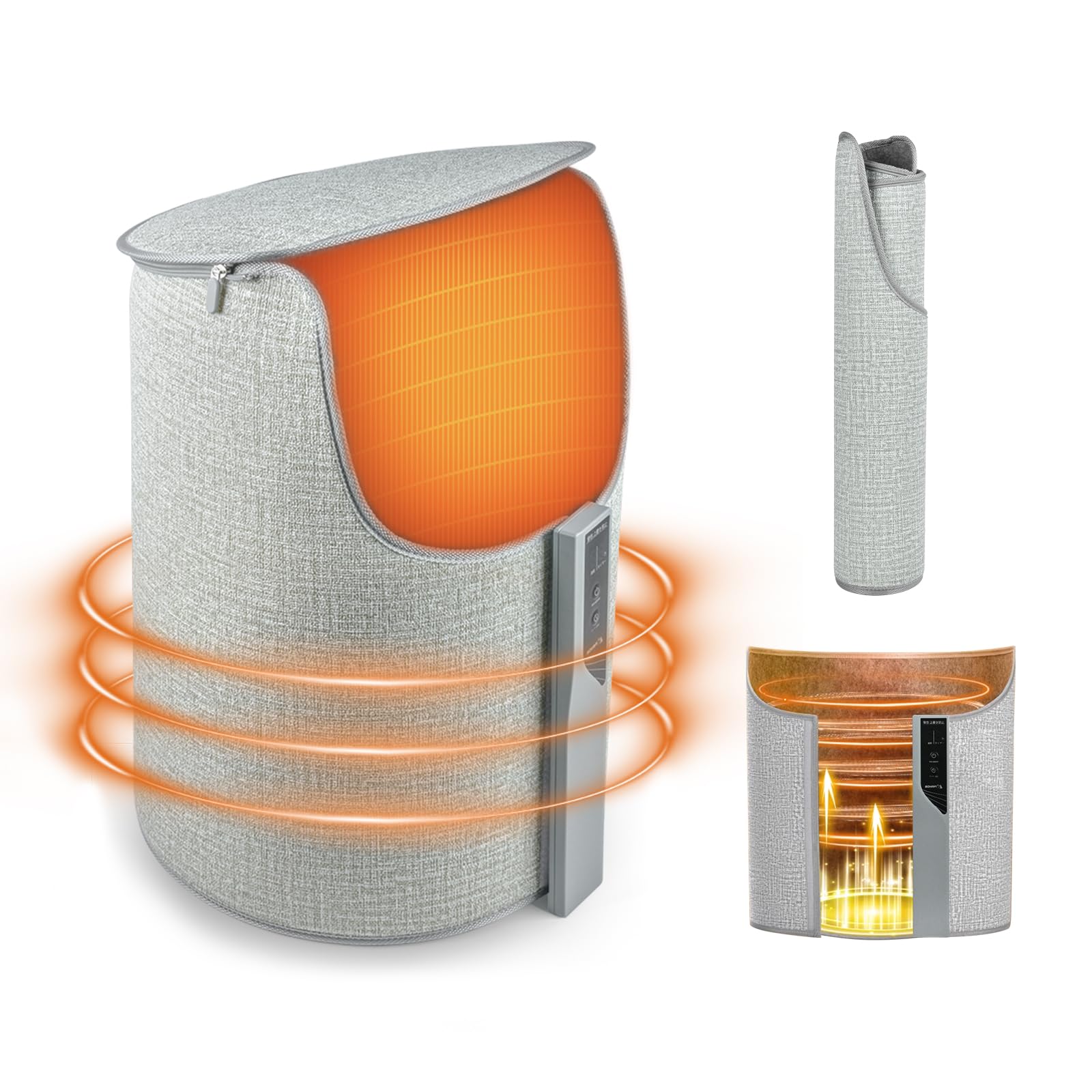 

Панельный обогреватель AutoGo для зимы с 6 температурными режимами, автоматической защитой от перегрева, идеально подходит для и холодной погоды, энергосберегающий обогреватель под стол, для домашних животных, 10-секундный серый