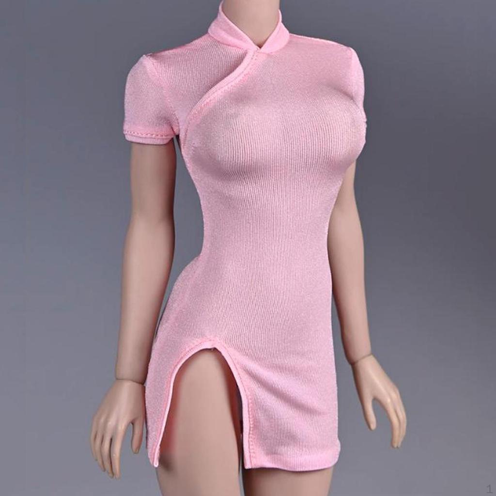 1/6 Scale Girl Cheongsam Dress Clothing Cosplay, Stylish ,Miniature Female Doll Outfit for 12''