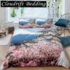 3D Mount Fuji Duvet Cover Set Lake and Mountain Comforter Microfiber Natural Scenery Bedding Set Summer Vacation Quilt Cover