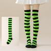 Damen Overknee Socken mit Kreuzstreifen für Halloween, Weihnachten, Karneval, Tanz und Japanische Festivals