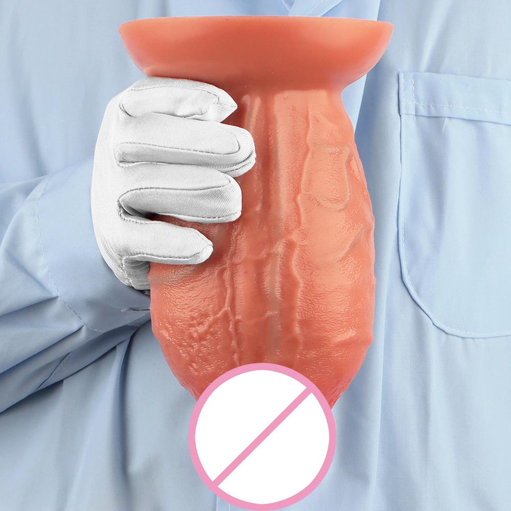 23 * 10CM Large And Oversized Anal Plug Penis Liquid Silicone Dual Hardness Simulation Oversized Dildo Adult Sex Toy