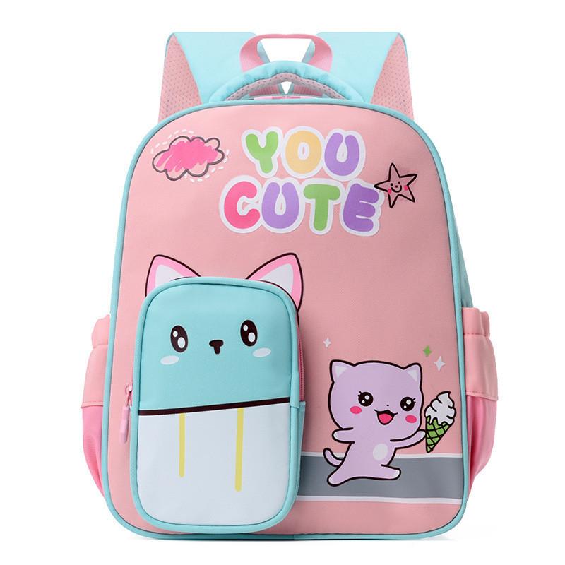 Trendy 2024 Summer Fashion Comfortable Versatile Backpack For Kindergarten Kids Lightweight Nylon Cartoon Design