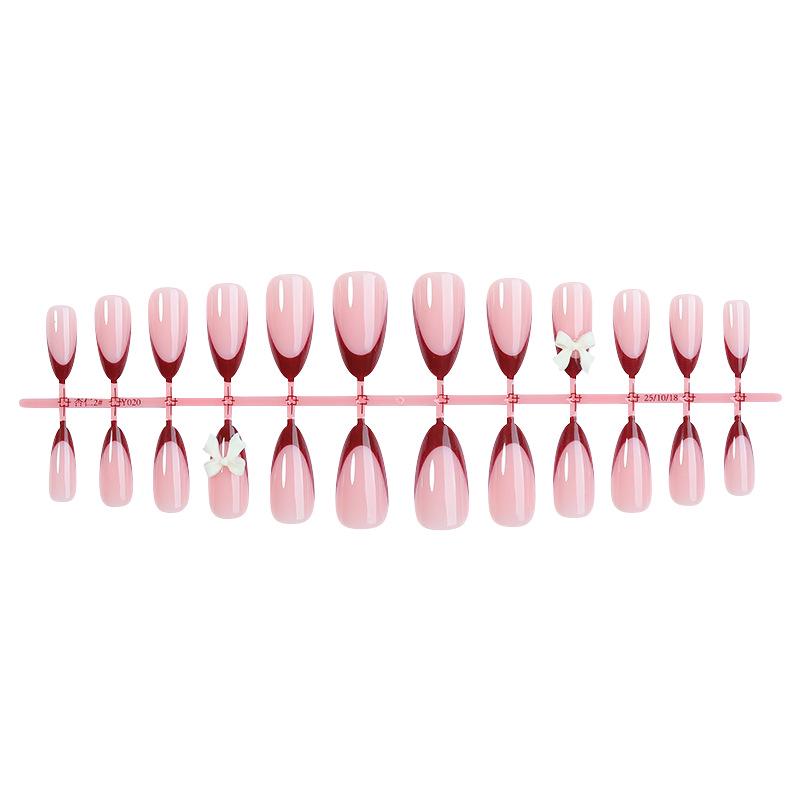 Popular Versatile Resin Bow Nail Art Stickers - Detachable French Wearable Nail Tips